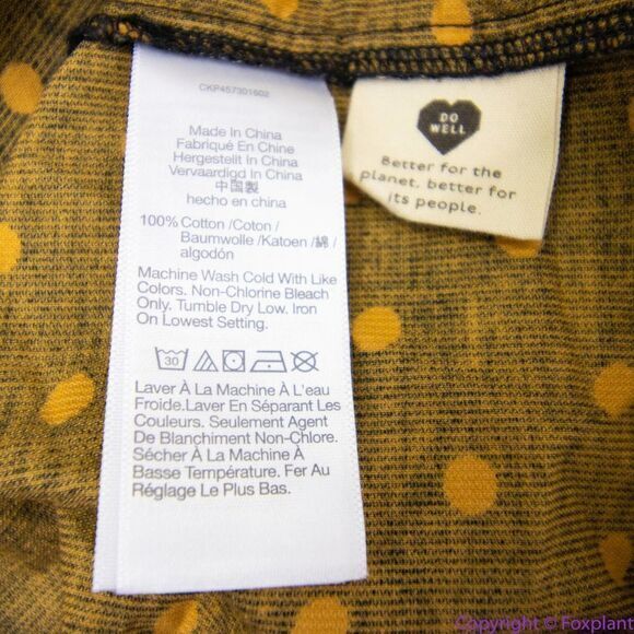 NEW Madewell Corduroy Puff-Sleeve Wrap Top in Oval Dot, S - Picture 15 of 16